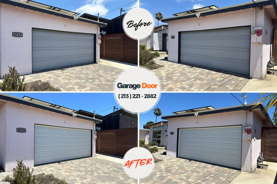 Before and after: garage door spring repair Green Meadows, OH